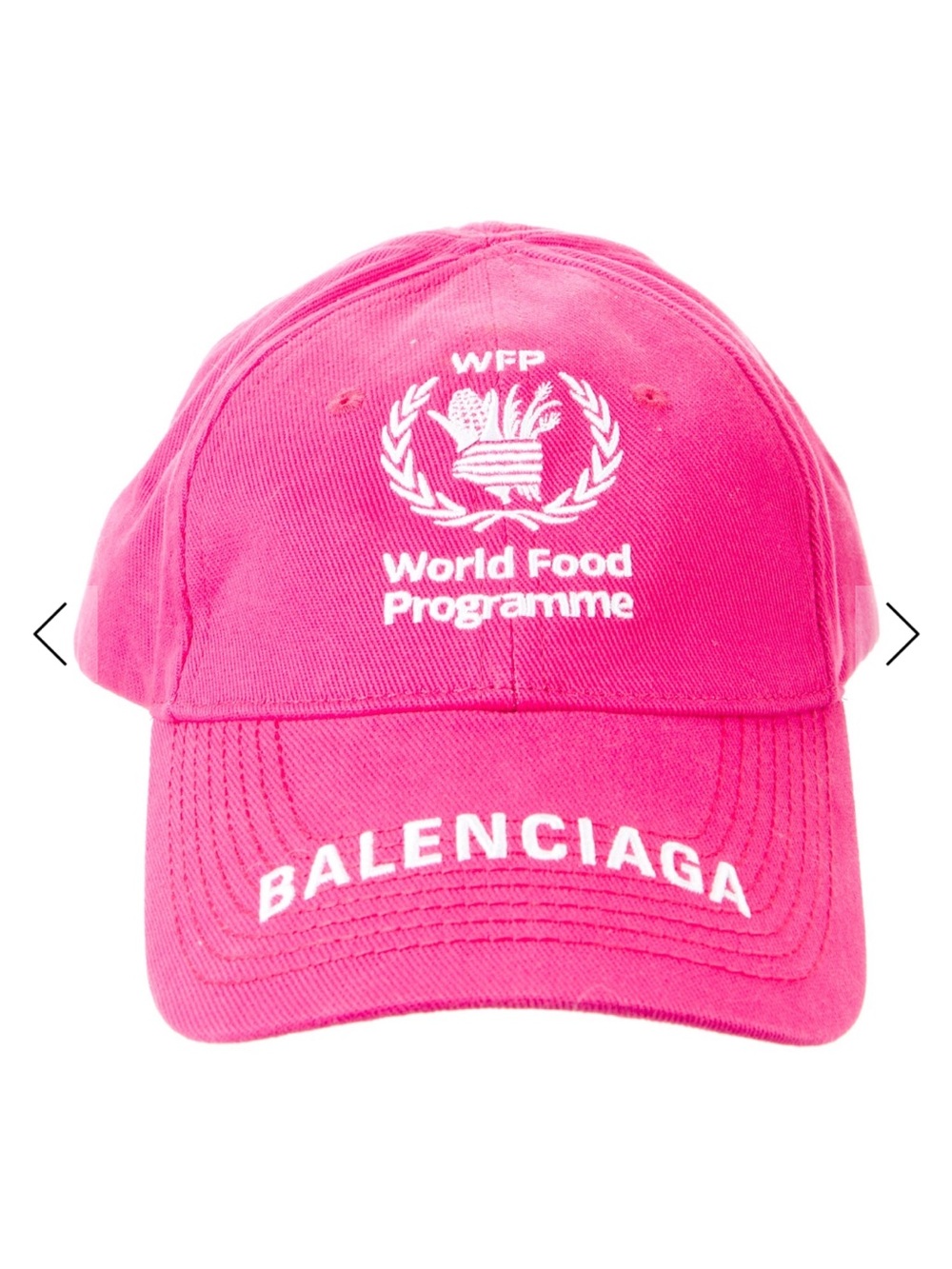 Balenciaga Hot Pink World Food Programme Logo Cap